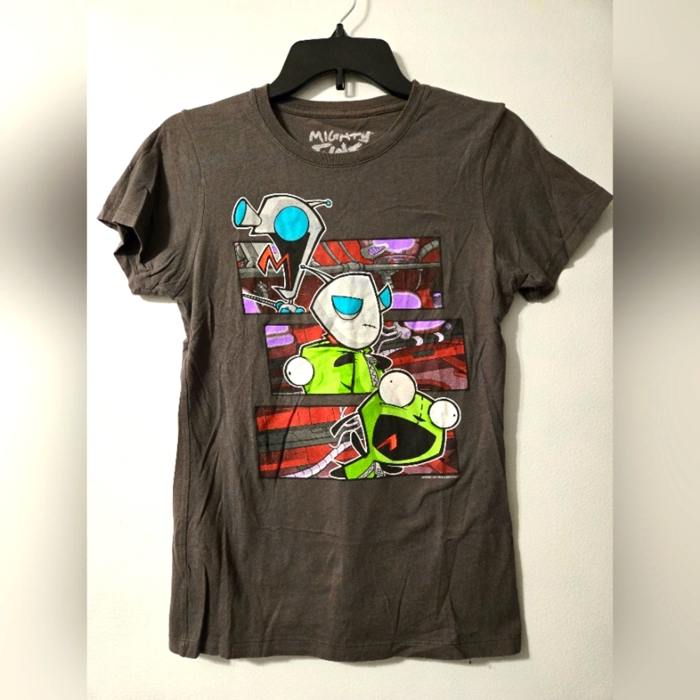 Vintage Invader Zim Gir Bell Sleeve T-Shirt By Mighty Fine Size Medium